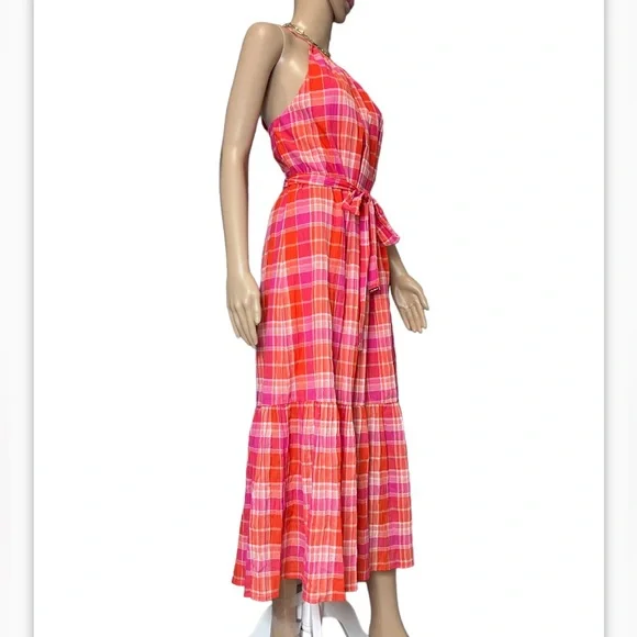 NWT Tommy Hilfiget Bayfront Plaid Belted Midi Dress Sz 12 - Picture 5 of 15